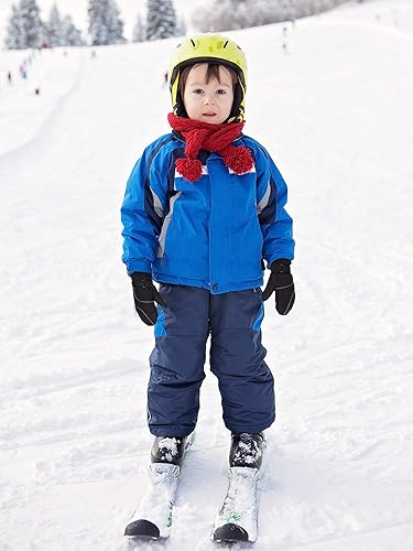 Miniatura 2 de Boao Snow Mittens Winter Ski Mittens Waterproof Warm Cotton-Lined Gloves for Kids