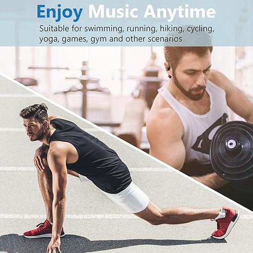 Miniatura 6 de MTYBBYH Auriculares de natación, IPX8 impermeables para natación, 32 GB, reproductor de MP3, inalámbrico, Bluetooth 5.3, auriculares impermeables
