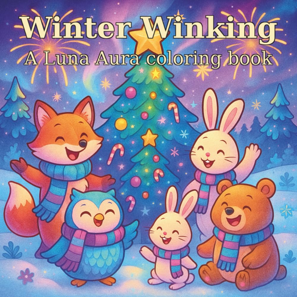 Winter Winking: A Luna Aura Colouring Book (Luna Aura Seasonal Collection)