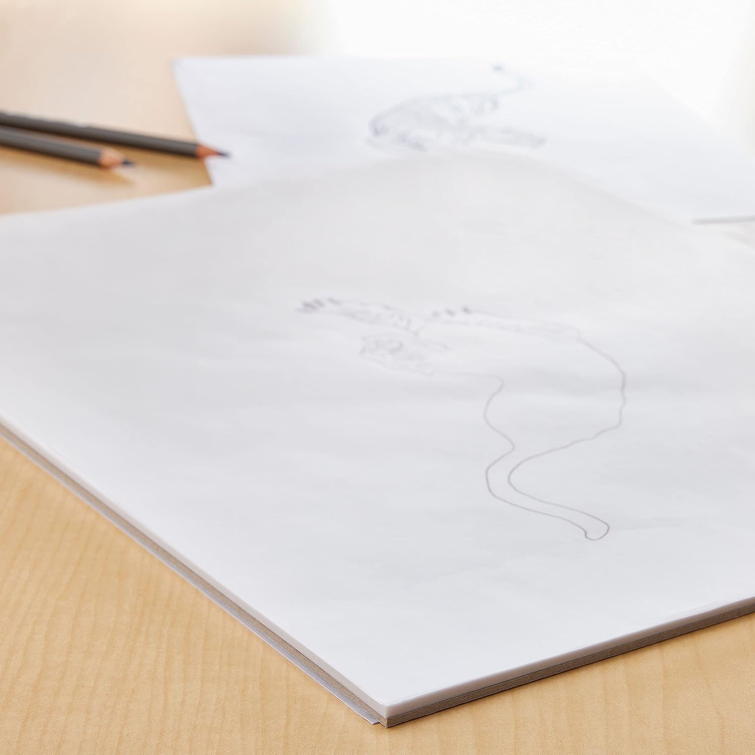 Artist's Loft 11" x 14" Tracing Pad - Transparent, Acid-Free Parchment Paper – Smooth Surface with Fold-Over Cover, 15 Pack