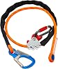 DIJJIG Climbing Safety Lanyard,3M/118 Inch,Aluminum Alloy Material,Fall Protection Rope with Woven Protective Cover,Mountain Climbing,Tree Pruning,High Altitude Construction,EN358,CE Certification