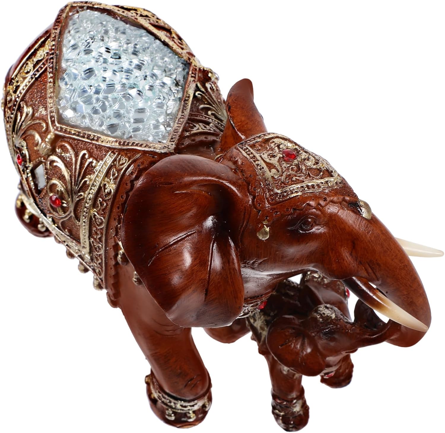 Lucky Resin Elephant Statue Creative Home Decor for Office Living Room Handcrafted Elephant Figurine Unique Tabletop Ornament