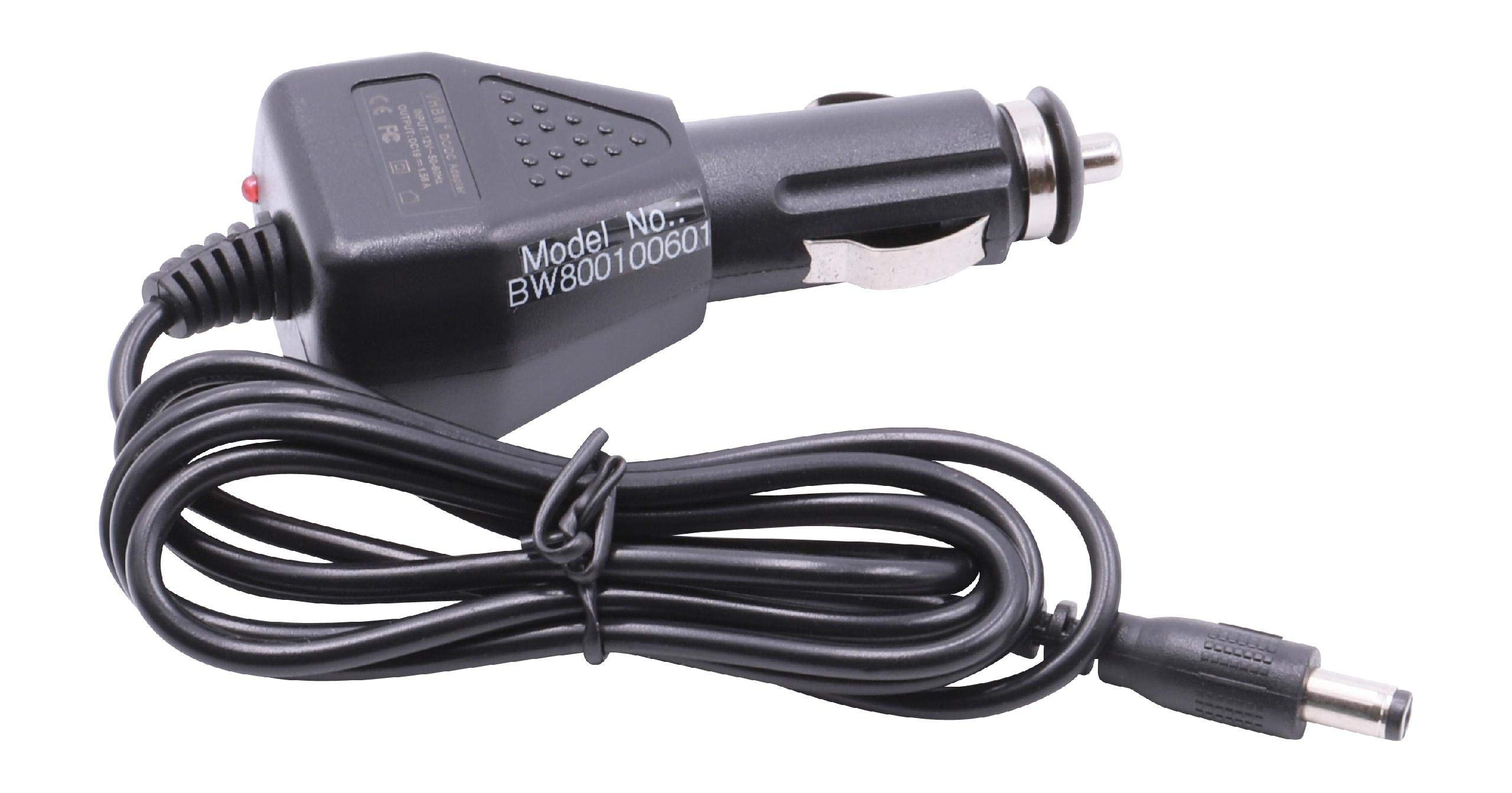 vhbw caricabatteria da auto compatibile con Acer Aspire One 531, 521, 532, 531H, 533, 532H, 721, 571H notebook - Caricatore da 12V nero 1,6 A
