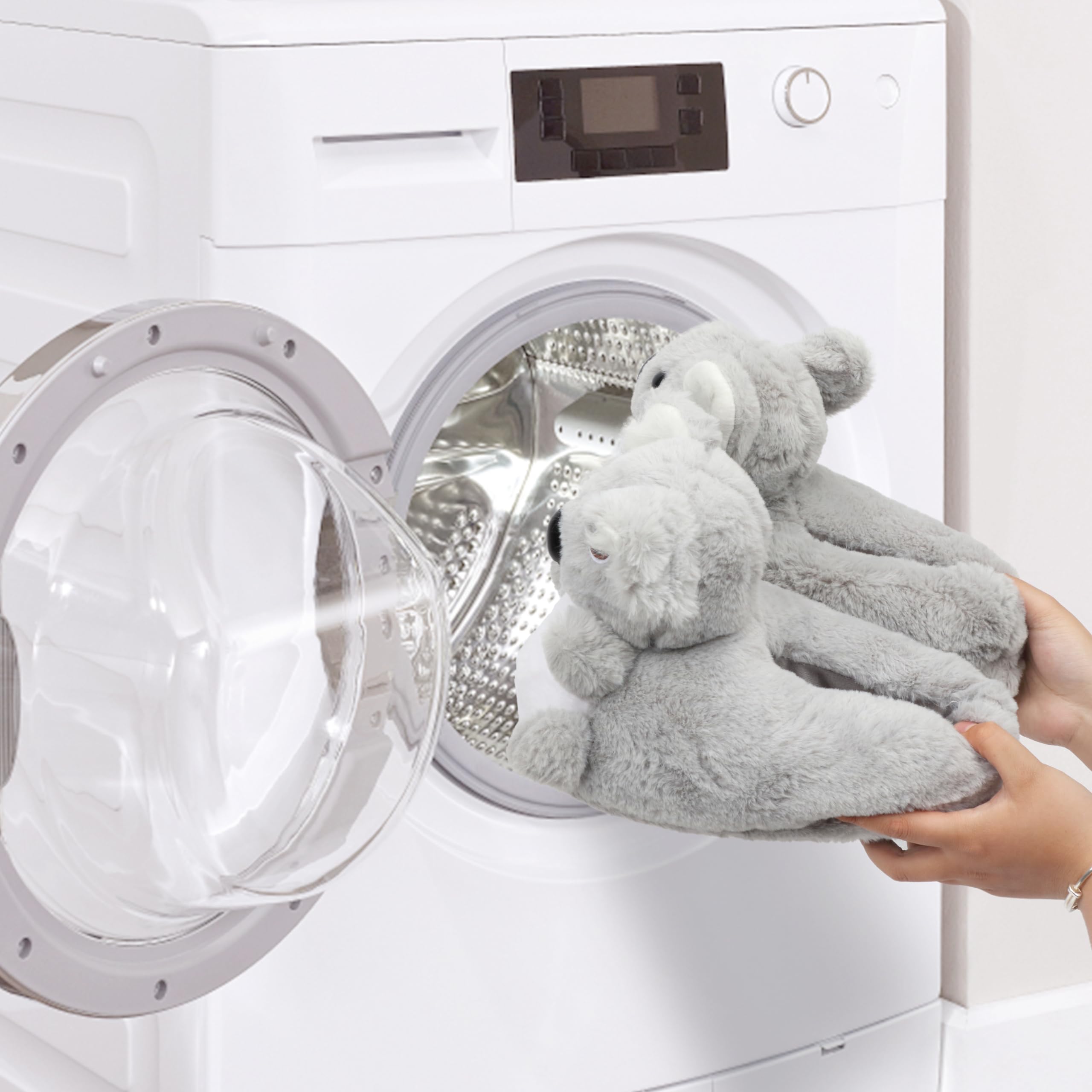 Aopuro Cute Women Penguin Animal Slippers Fluffy Warm Plush House Shoes Novelty Soft Slippers Cartoon Gifts for Birthday Christmas