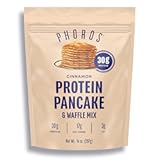 Protein Pancake Mix & Protein Waffle Mix by Phoros Nutrition&comma; 30g of Protein&comma; Low Carb&comma; High Protein&comma; Keto-Friendly&comma; Whey Protein&comma; Whole Grain Oats&comma; Whole Wheat Pancakes&comma; Just Add Water &lpar;Cinnamon&rpar;
