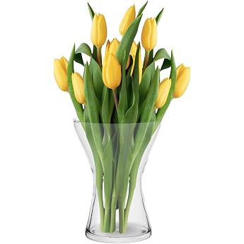 Trend For Home Flower Vase Glass 19 cm Glass Vase for Flowers Glass Decorative Table Vase Clear Glass Vase Living Room Decoration Aster 1325 ml