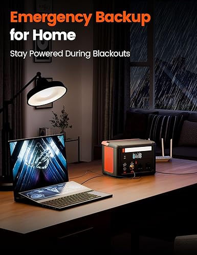 Miniatura 6 de Estación de energía portátil de 600 W, batería de iones de litio de 299 Wh, salida de CA de onda sinusoidal pura de 120 V, carga rápida USB-C PD de