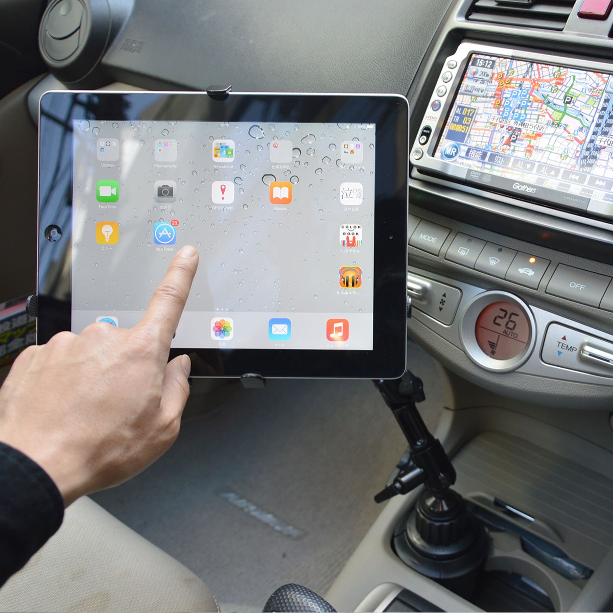 【一部パーツなし】ONYX車載がっちりノートパソコンカップホルダー 車載がっちりタブレットカップホルダー | 【公式】サンコー通販サイト