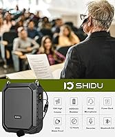 Vista 2 de SHIDU Amplificador de Voz para Profesor con Micrófono Portátil y Altavoz, Megáfono de 18W con Auriculares de Micrófono Cableado, IPX5 Impermeable
