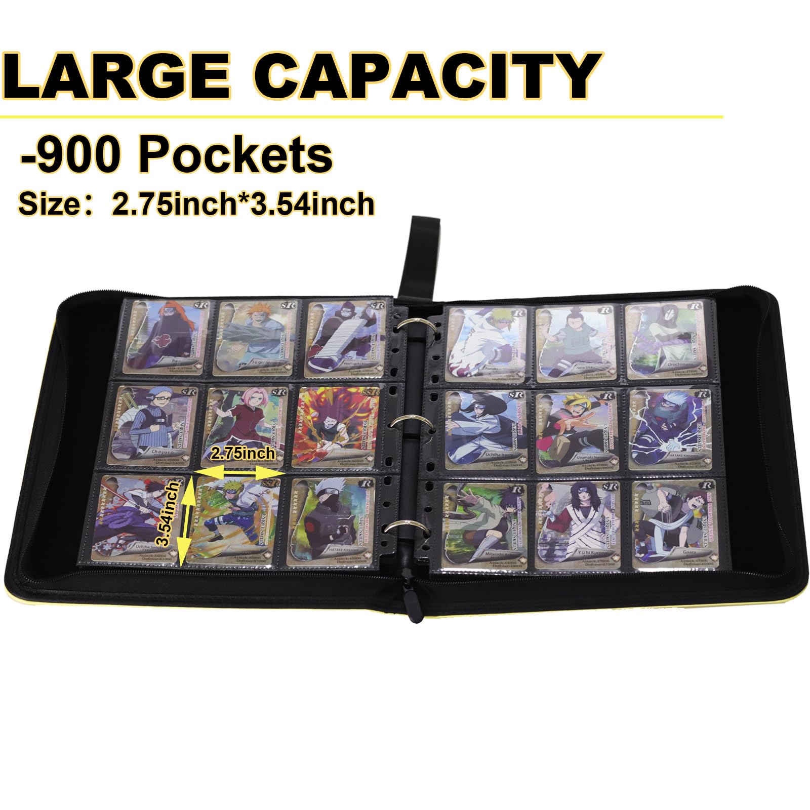 Karlypro 900 Pocket Trading Card Binder With 50 Sleeves for Naruto, 9  Pocket Holder Album for Anime Ninja and Other TCG Cards : Amazon.in: Toys &  Games