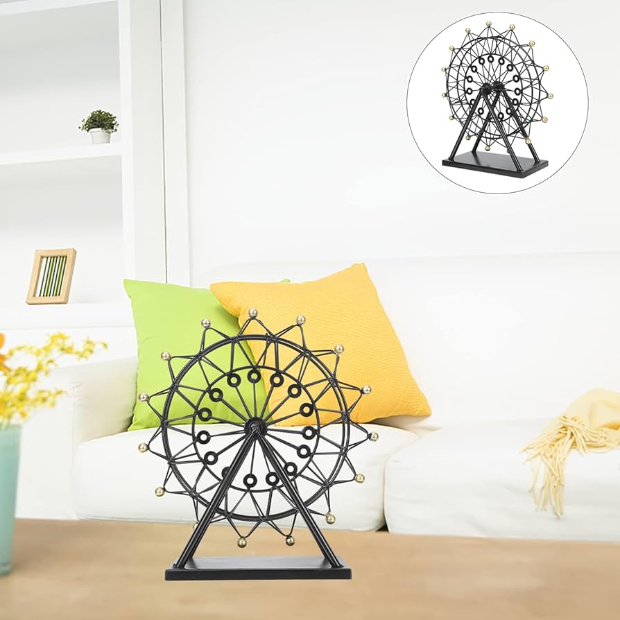 ヴィンテージ　フラワースタンド観覧車 Amazon.co.jp: LIFKOME 観覧車 オブジェ フェリスホイール 置物