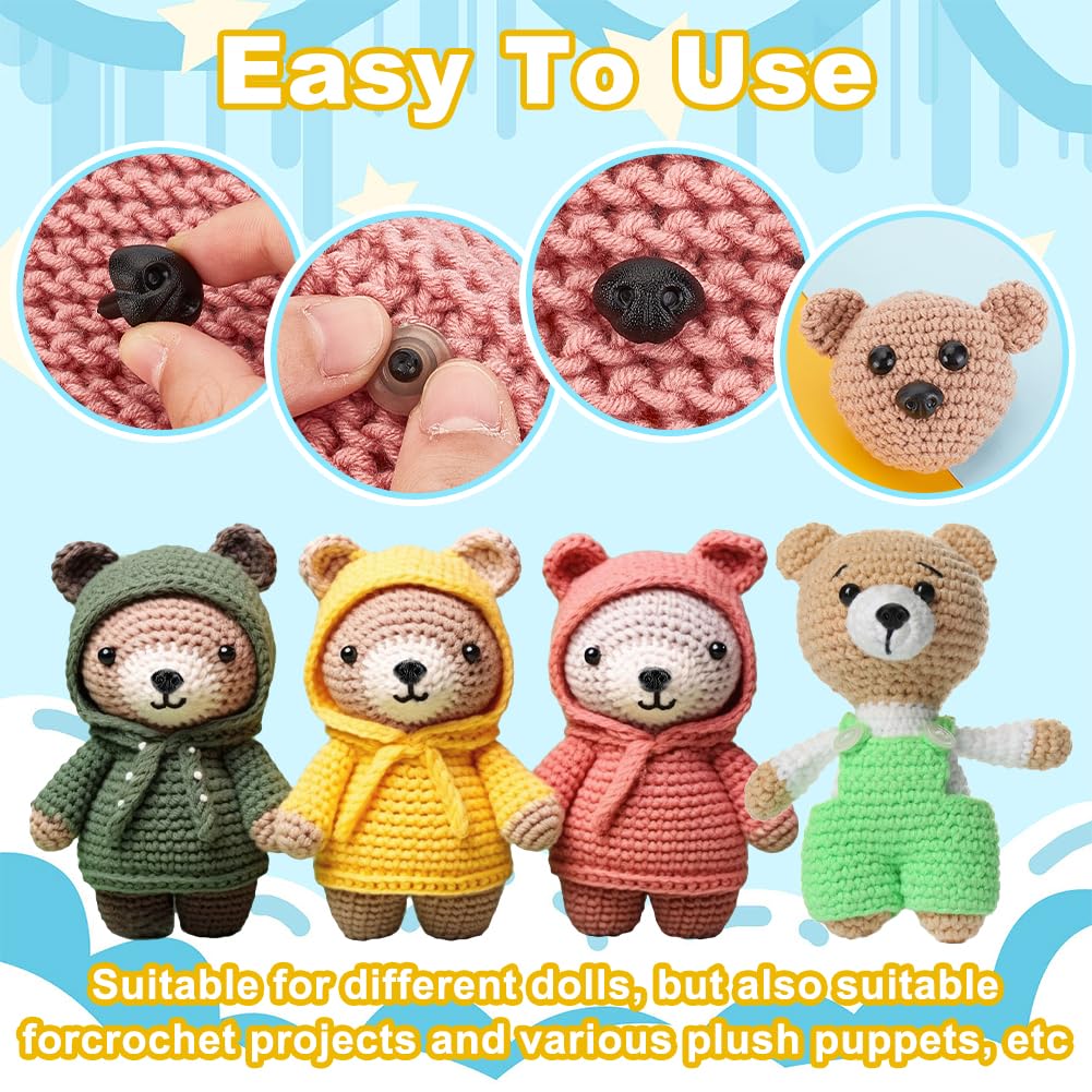 YOSADIER 30-teiliges Set Sicherheitsnasen Für Stofftiere - DIY Bastelzubehör