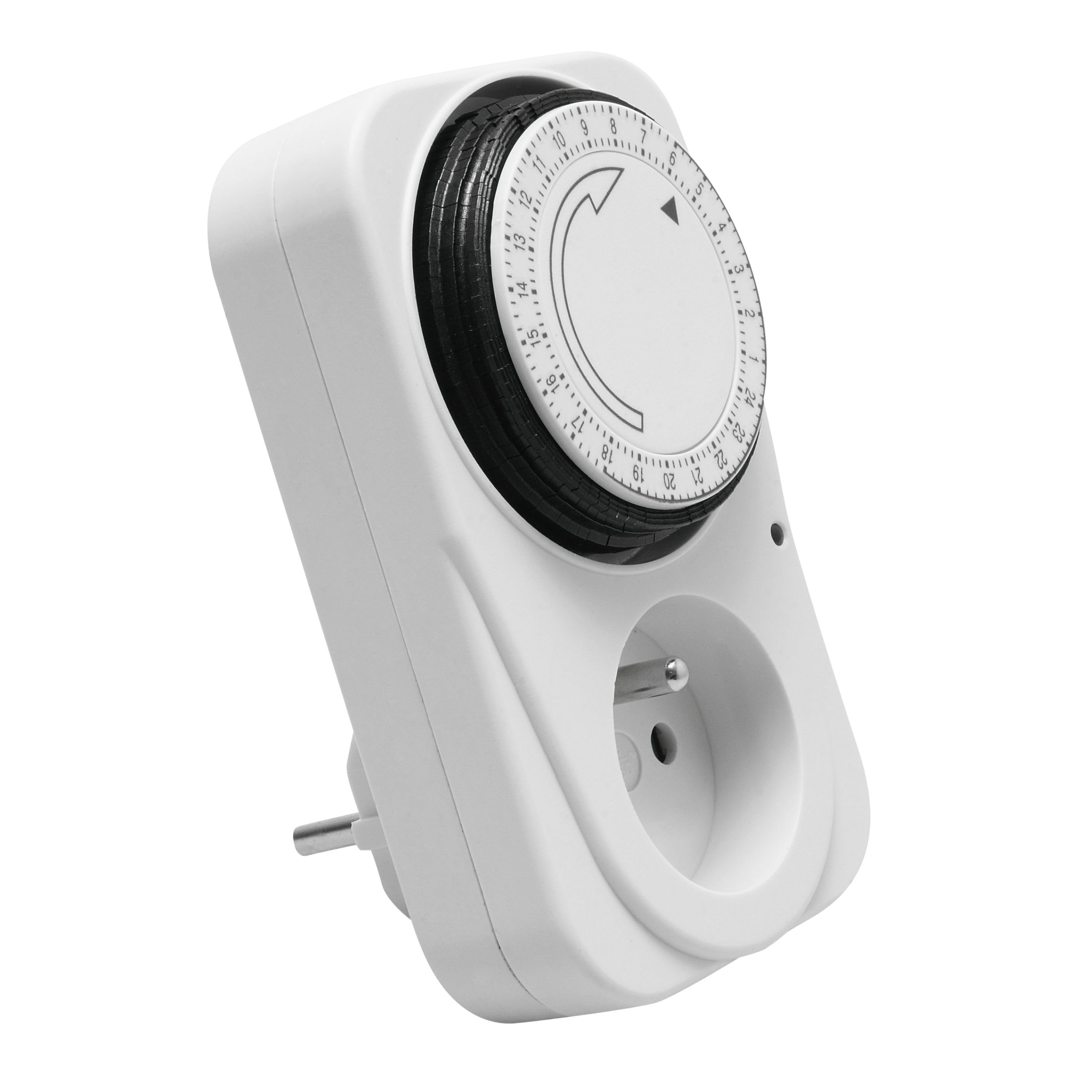 GTV Mechanische Zeitschaltuhr Timer-Steckdose, Täglicher EIN