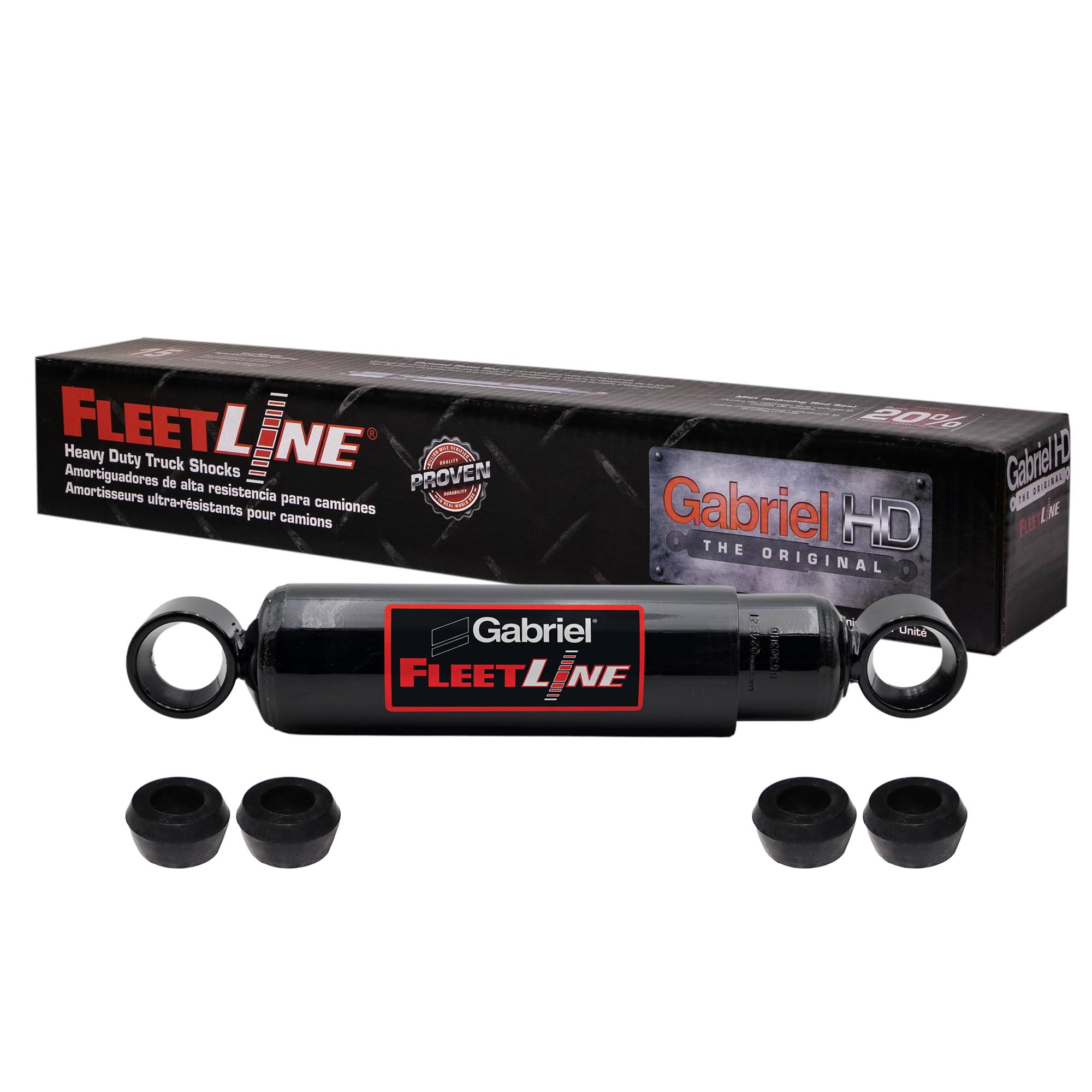 Gabriel 85303 FleetLine HD Truck Front/Rear Shocks Fits Chevrolet &amp; GMC Series R, T, W; Brockway School Bus; Eagle Motor Coach; Greyhound Bus City Cruiser; Crown Coach Motorhome