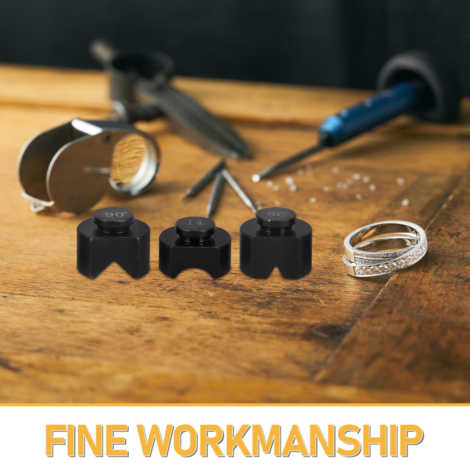 Angoily 8 matrices para doblar anillos - Repuestos para dobladoras de joyas - Accesorios para hacer anillos - Herramienta para doblar y crear pequeños moldes de metal