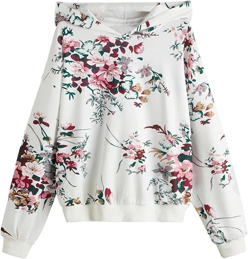 TOPLOT Women's Wool Blend Printed Hoodie with Hooded Neck &amp; Full Sleeve (5132)