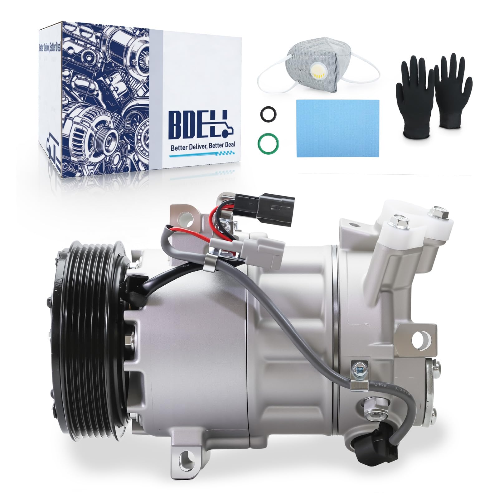 Air Conditioner AC Compressor Compatible with Nissan Sentra 2013-2019 L4 1.8L, Nisan Sentra 2017-2019 L4 1.6L, 2014-2015 Nissan Tsuru L4 1.6L, CO29072C 926003SH0A 98585