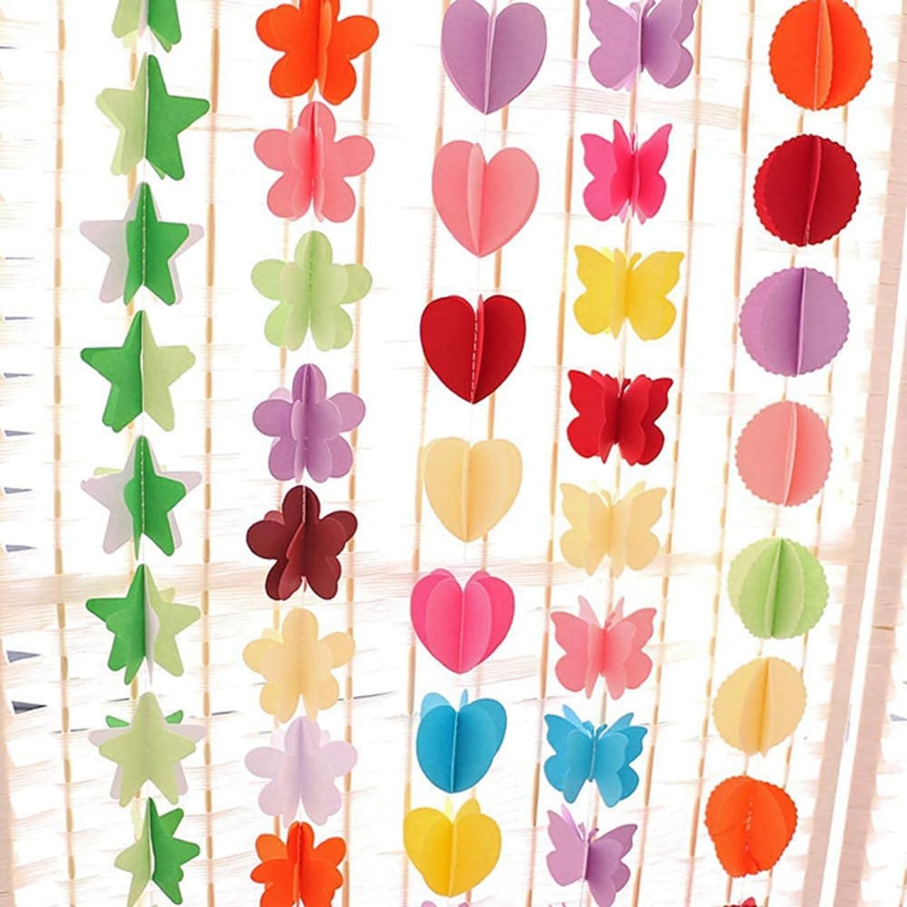 Colorful 3D Paper Streamer Garlands - Party Decorations -4