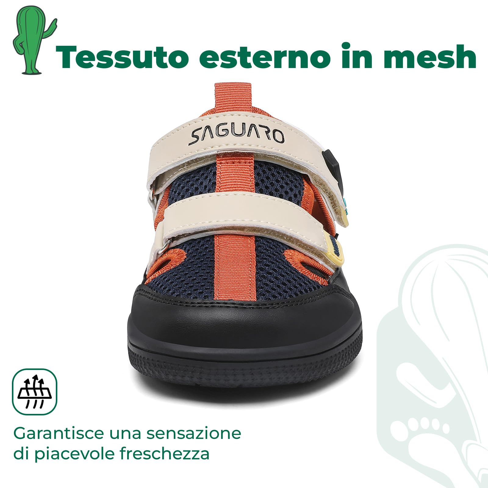 SAGUARO Sandali Bambino Estivi - Punta Chiusa & Leggeri & Punta Ampia, 25-36