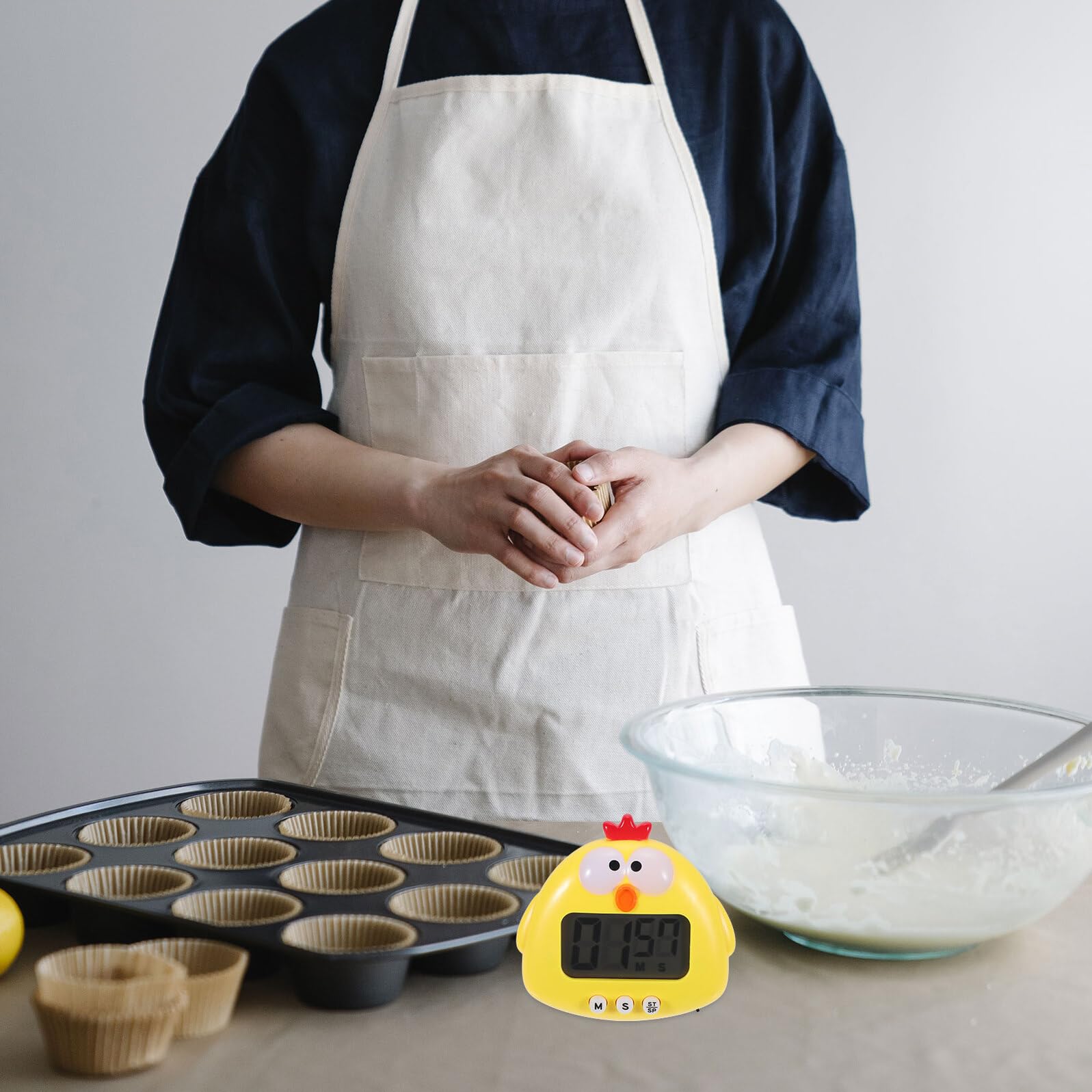 Hohopeti Minuteur Gestion Temps Maison 4 Pièces Cuisine Magnétique en Plastique Numérique avec Compte à Rebours Précis