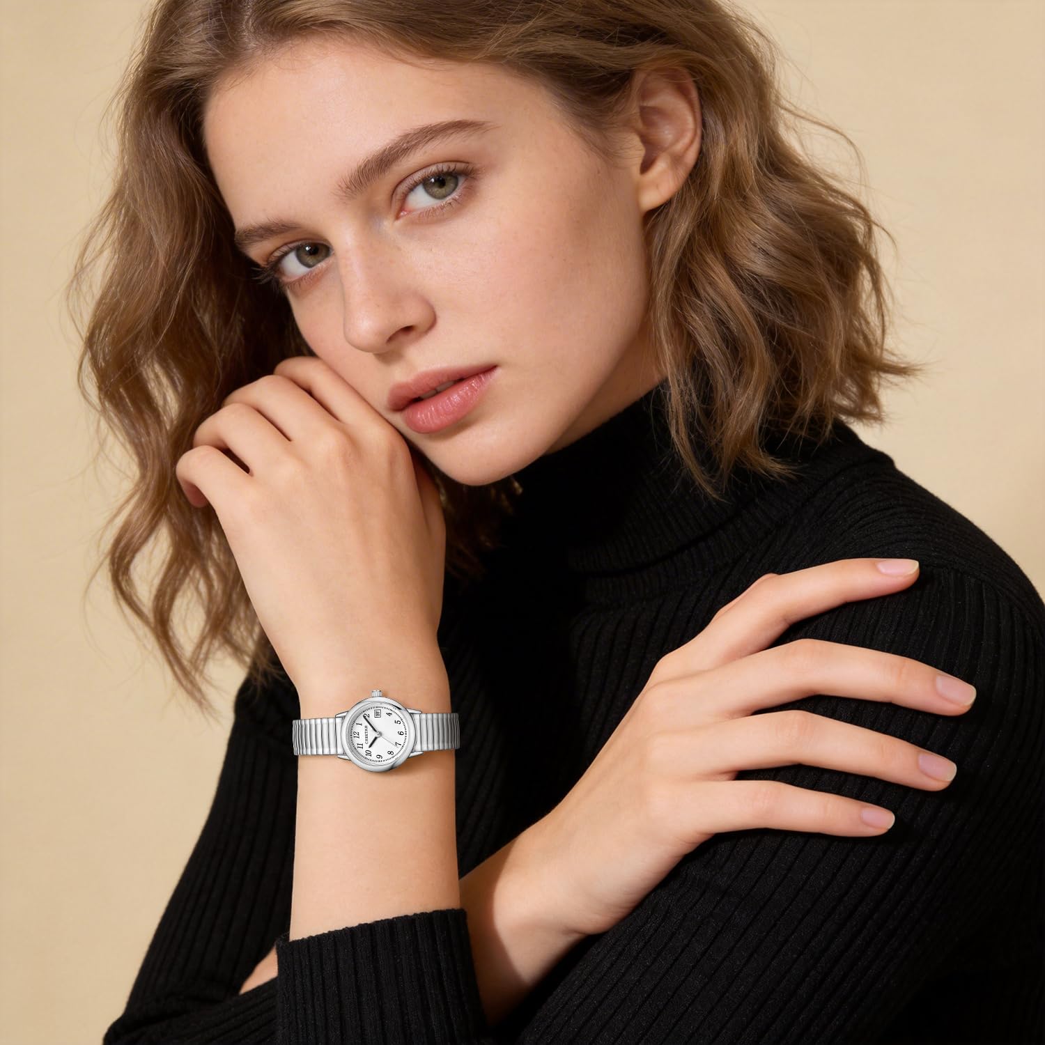 CHEETAH Gold Quarz Damen Uhren 3ATM Wasserdicht Luxus Armbanduhren Minimalistische Casual Geschenke für Frauen Schwester Mama