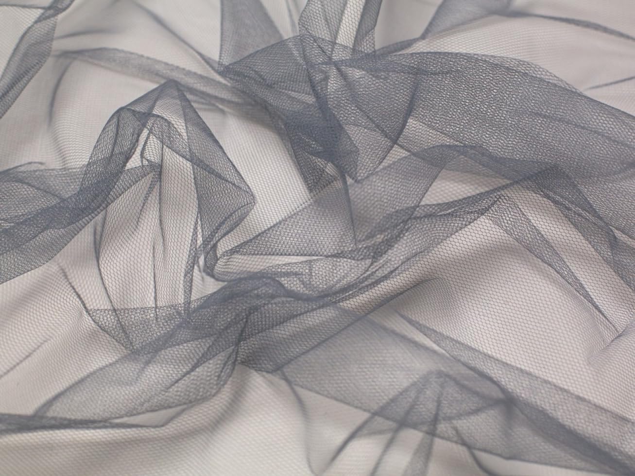 Minerva Dress Net Fabric Dark Grey - per metre