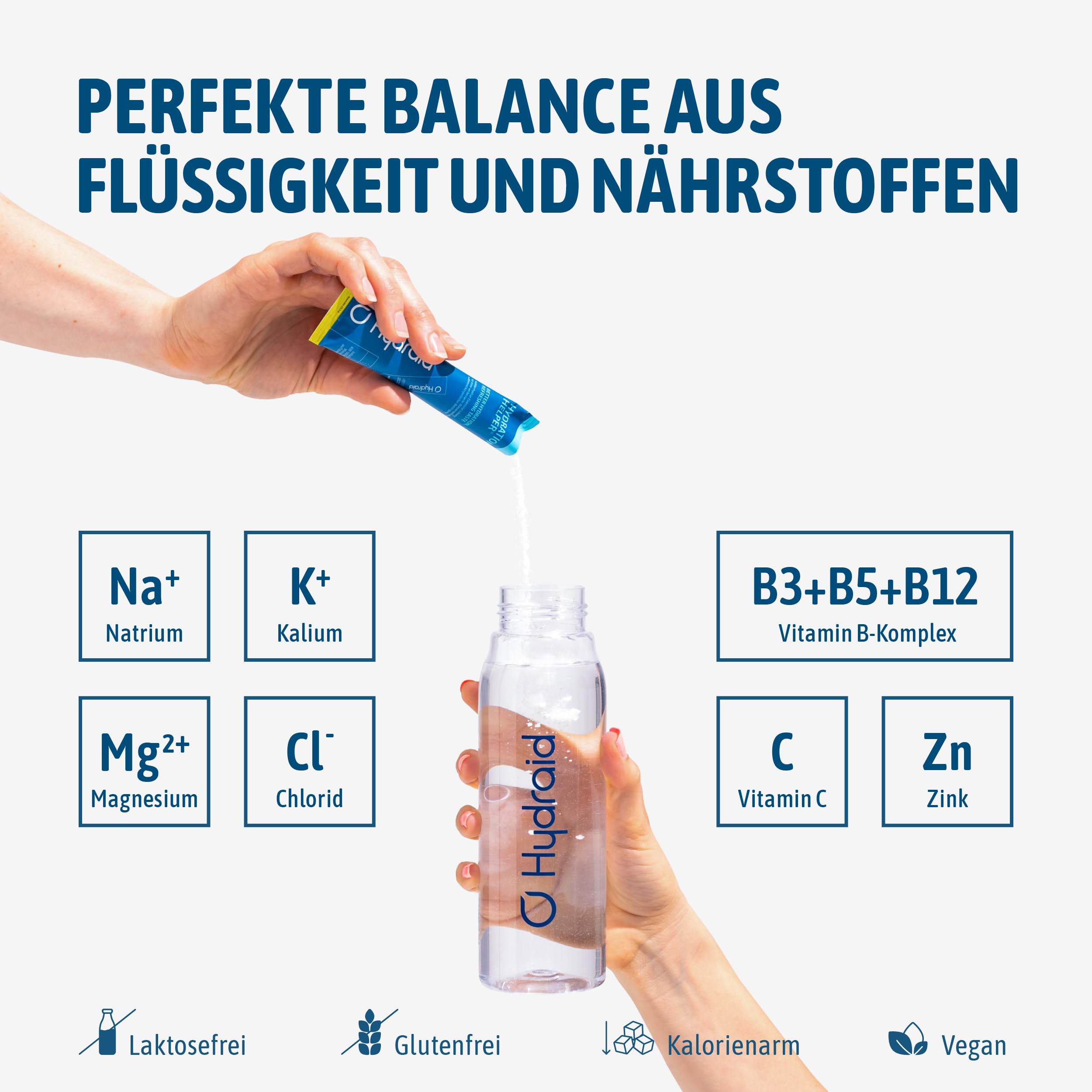 Hydraid Hydration Helper® LEMON - Elektrolyt Pulver, 25 Sticks | 1118 mg Elektrolyte pro Stick mit Natrium, Kalium & Magnesium – für Sport, Alltag und Hitze - Zitrone Geschmack