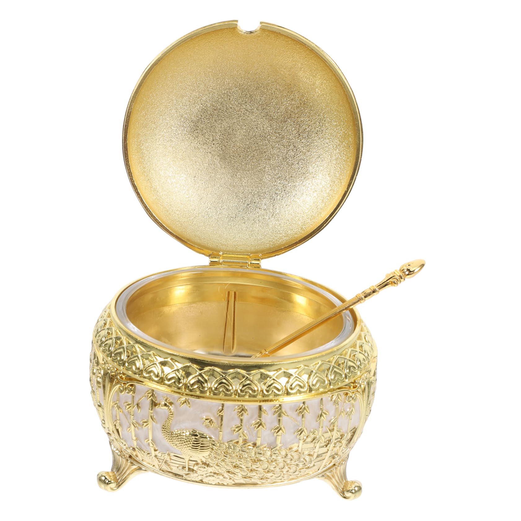 Cabilock European Seasoning Jar Sugar Bowl with Lid Containers Jar with Sugar Bowl with Sugar Dish Sugar Seasoning Container Sugar Holder Condiment Jar Glass