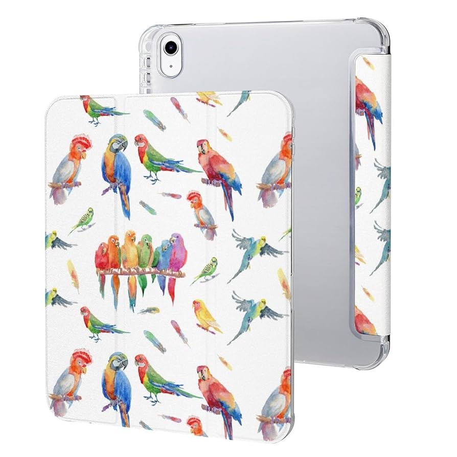iPad - プケコ Amazon.co.jp: 鸚哥 インコ 鳥 鳥柄 動物柄 iPad 第11世代 (A16