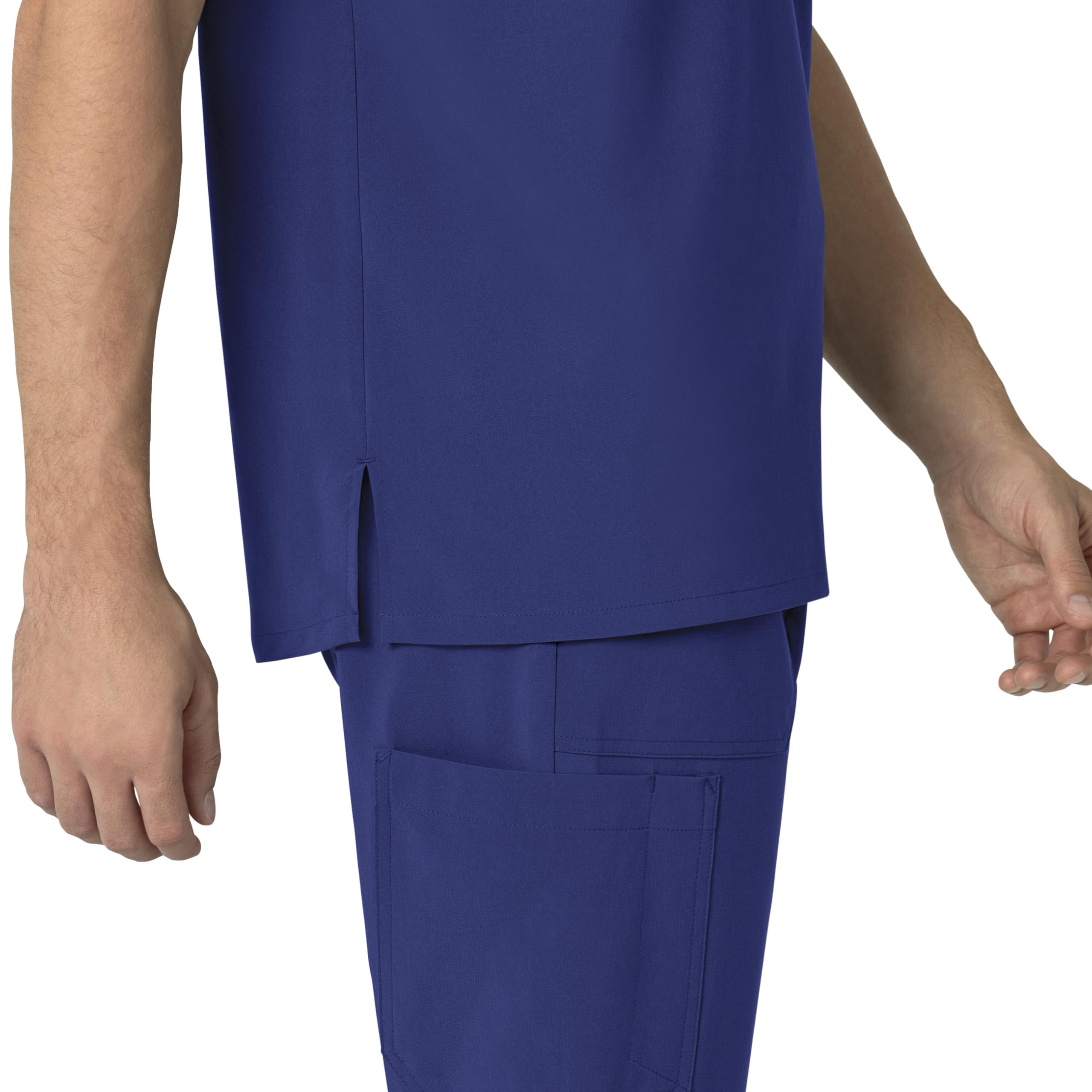 Carhartt Force Cross-Flex Scrubs dla mężczyzn, Henley Scrub Top - Galaxy Blue, 3X