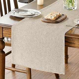 Artoid Mode Light Brown Table Runner, Seasonal Fall Washable Kitchen Din...