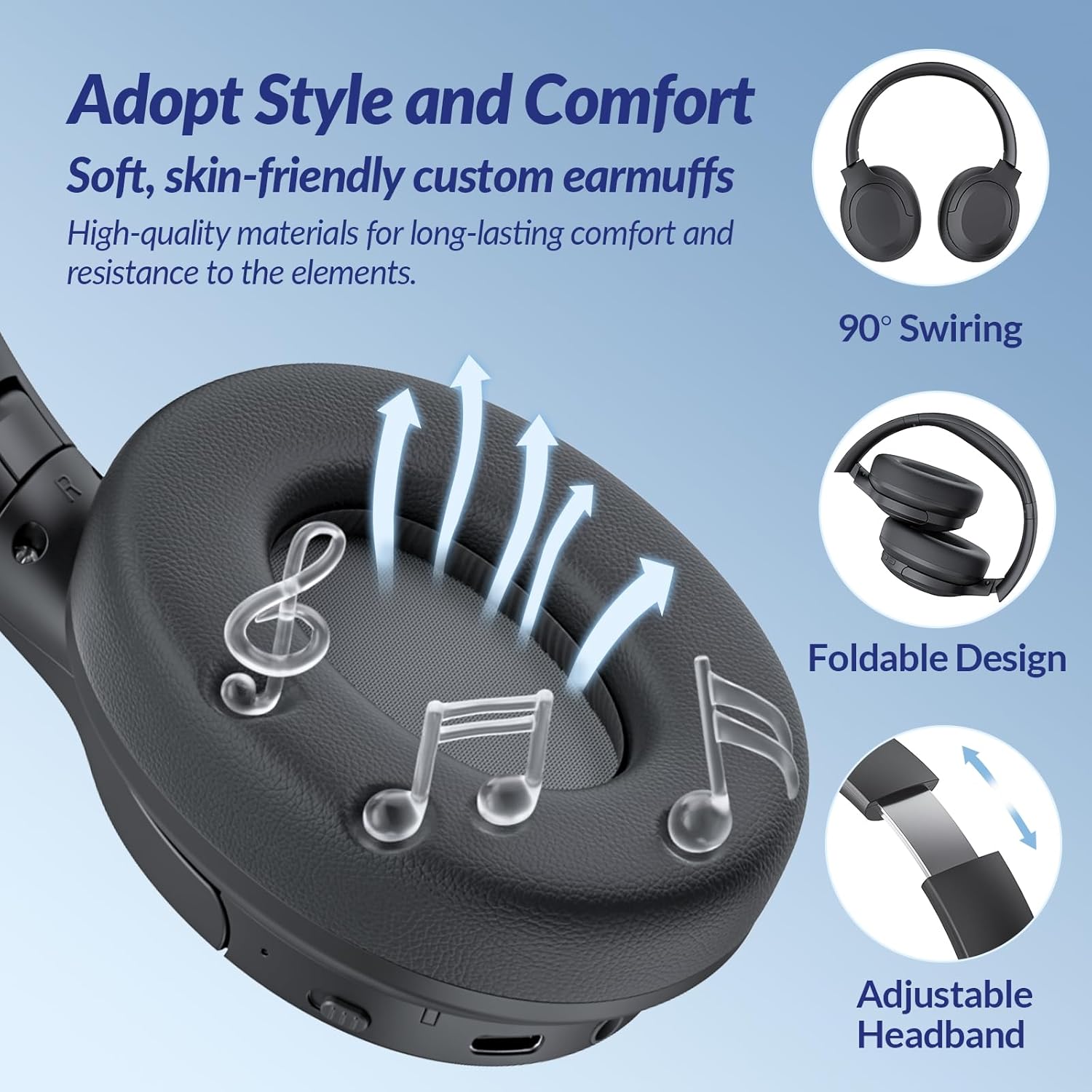 ZORIYOR Z1 PRO headphones with a graphic showing internal circuitry and a Bluetooth 5.3 chip.