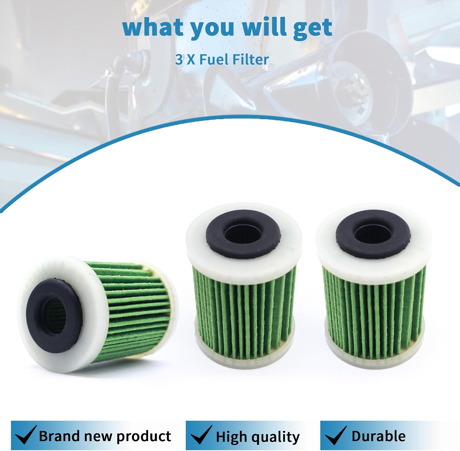 Primary Fuel Filter Element 6P3-WS24A-01-00 6P3-24563-01-00 Outboard Engine Mounted Fuel Filter Compatible with Yamaha F150 F200 F300 150HP 175HP Suzuki DF 200 225 250 300 HP 2004 2005 2006