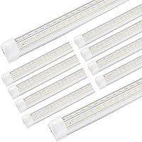 Vista 8 de Luces LED para Taller, Luz LED de 4FT 50W 6500K 7000LM Luz de Día, Luz LED para Garaje, Enlazable Cubierta Transparente Integrada en Forma de V