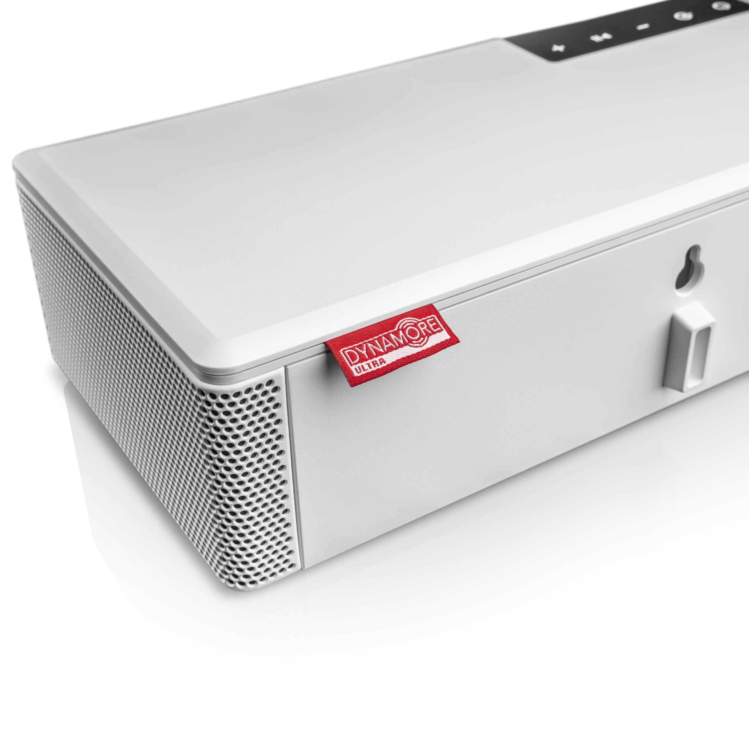 Teufel CINEBAR Dolby Atmos 22-5.1 - Barra de sonido con subwoofer inalámbrico que ahorra espacio, 8 tonos, sistemas de cine en casa, HDMI 3D ARC CEC, 4K Pass-Through, panel táctil – blanco