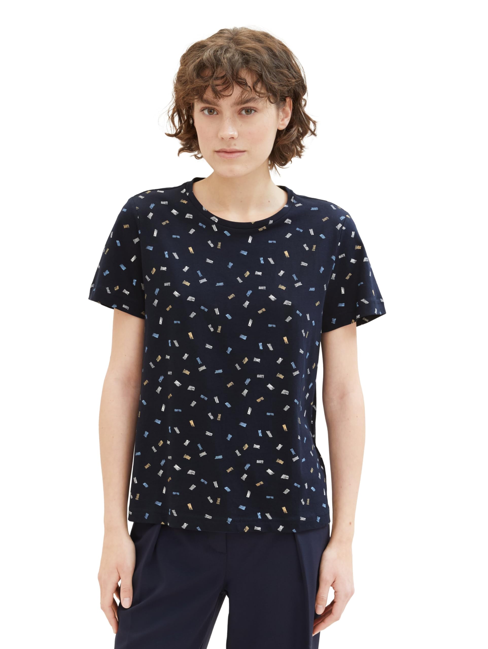 TOM TAILOR Damen Basic T-Shirt mit Print