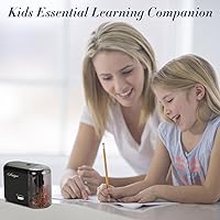 Vista 2 de Pencil Sharpener, Electric Pencil Sharpener, Auto-Stop Feature and Heavy Duty Helical Blade Pencil Sharpener for No.2/Colored Pencils, Battery