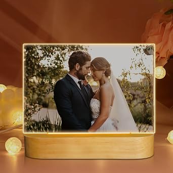 Attivolife Light up Photo Frame Personalized Gifts for Girlfriend Women Wife Her, 4x6 Inch LED Picture Frame for Couple Boyfriend Him, Customized Anniversary Birthday Valentines Day Gift