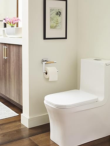 Vista 117 de Amerock BH26615PNBBZ Toallero de níquel pulido/champán dorado Toallero de 24 pulgadas (24.016 in) Esquire Toallero de baño Accesorios