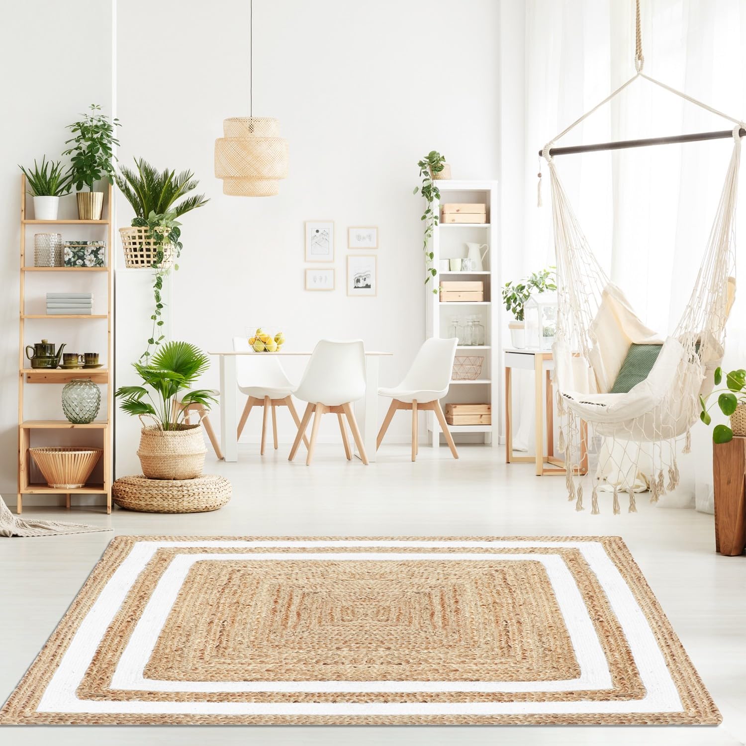 Tapis de Salon en Jute Chloe 120 x 120 cm