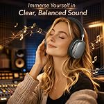 NC95 Hybrid Active Noise Cancelling Headphones with Knob Control, 120H Playtime Over Ear Headphones Wireless Bluetooth 6.0, App Control, Hi-Res Audio, Comfort Fit, Clear Calls for Travel/Workout