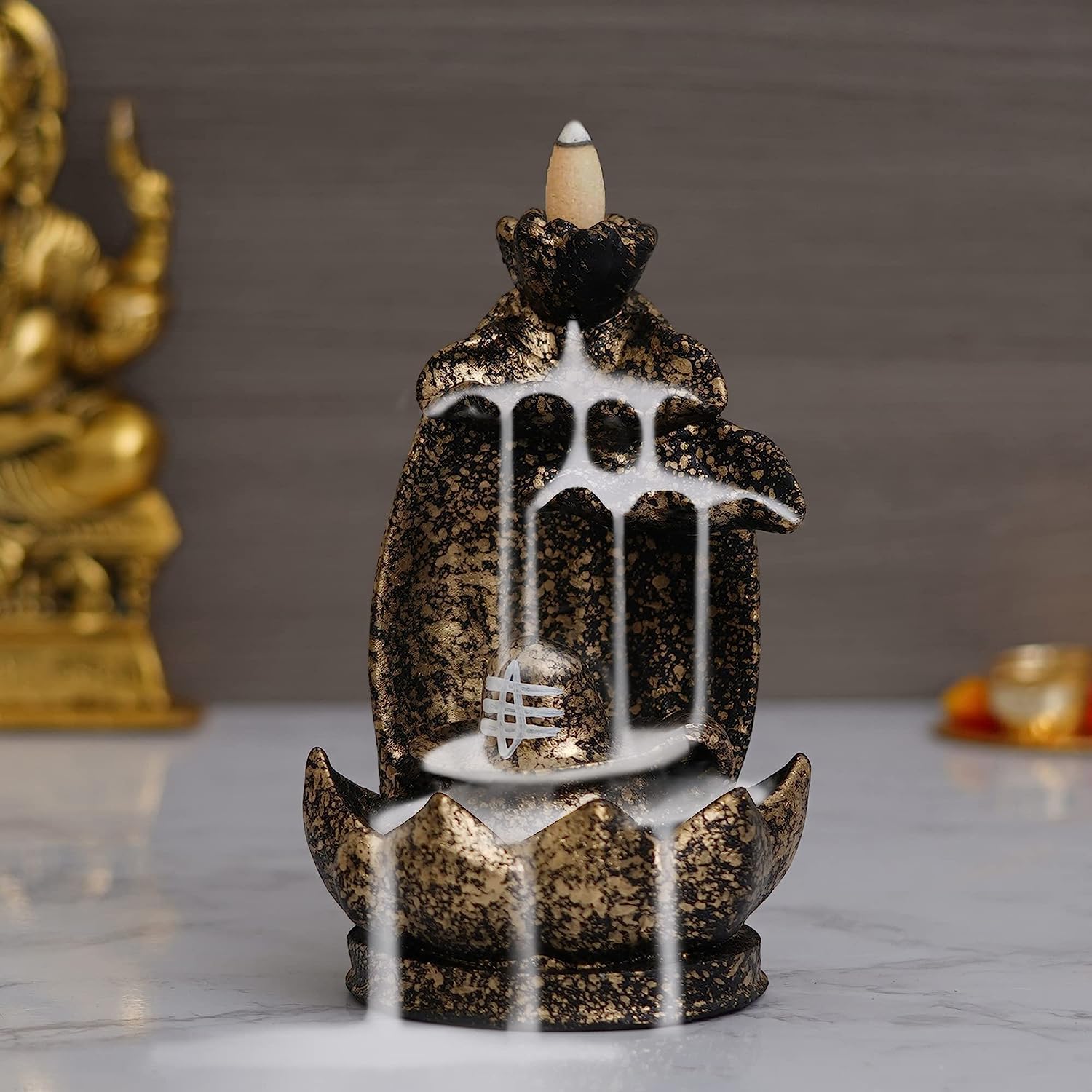 Buy Kenware Polyresin Shivling Backflow Smoke Incense Holder Smoke