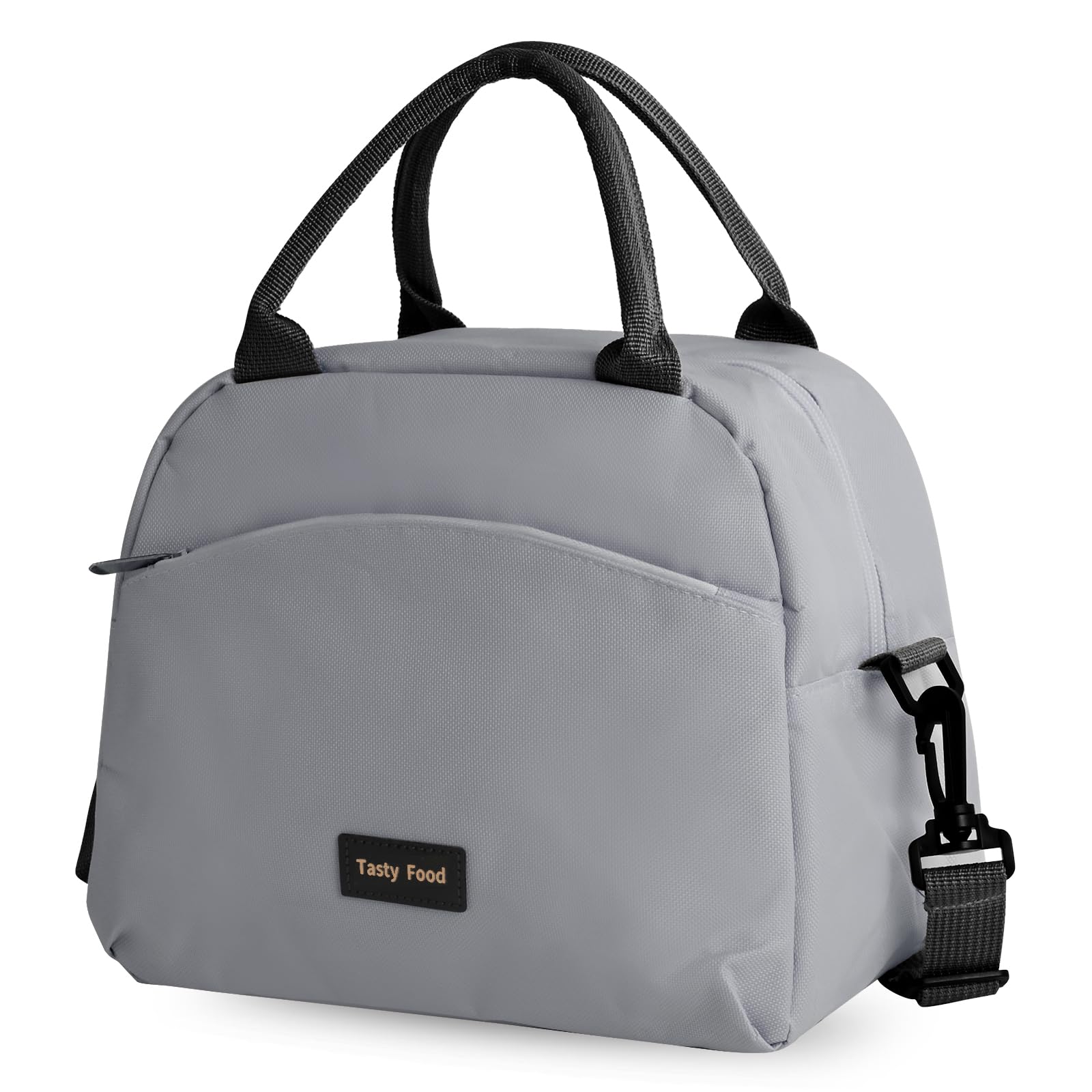 Abnaok Insulated Lunch Bags for Women for Work,Lunch Cool Bag for Adults Lightweight Lunch Box Bag,Reusable Leakproof Tote Lunch Bag for Picnic, School (Grey)