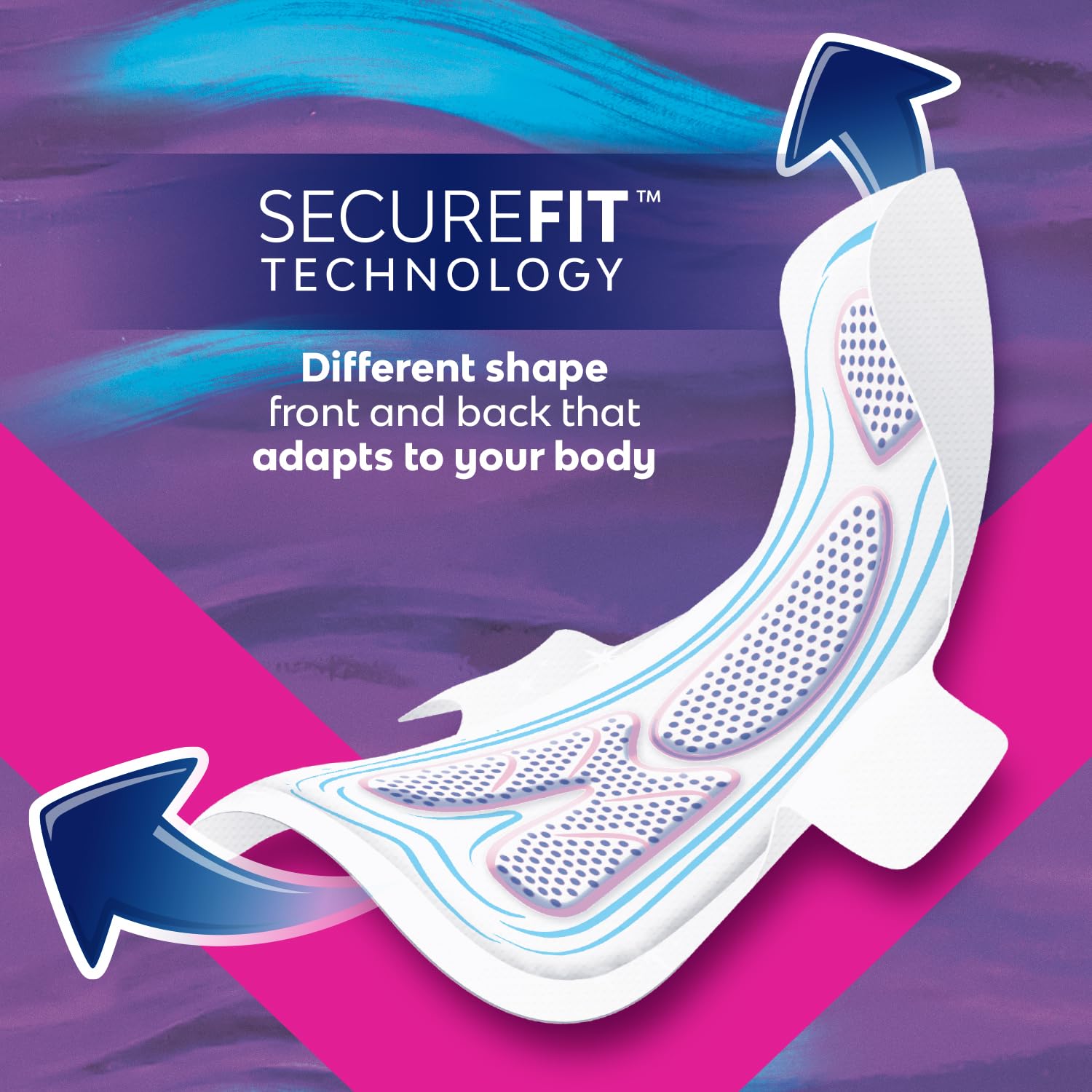 Saba Almohadillas ultra invisibles ultrafinas con alas, fabricadas con tecnología SecureFit para todos los tipos y tamaños de cuerpo, 112 unidades (8 paquetes de 14)