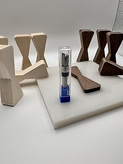 Walnut and Maple Wood Bow Tie Inlays, Includes Router Bit and Template, 10 Pieces, 3 x 1 x 3/4 inches