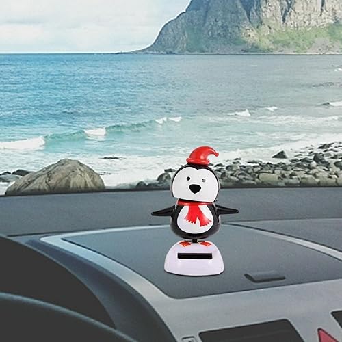 Miniatura 3 de Papá Noel bailarín solar, juguete de baile de muñeca temática, adorno de muñeca de tablero de instrumentos de automóvil, juguete de figura de