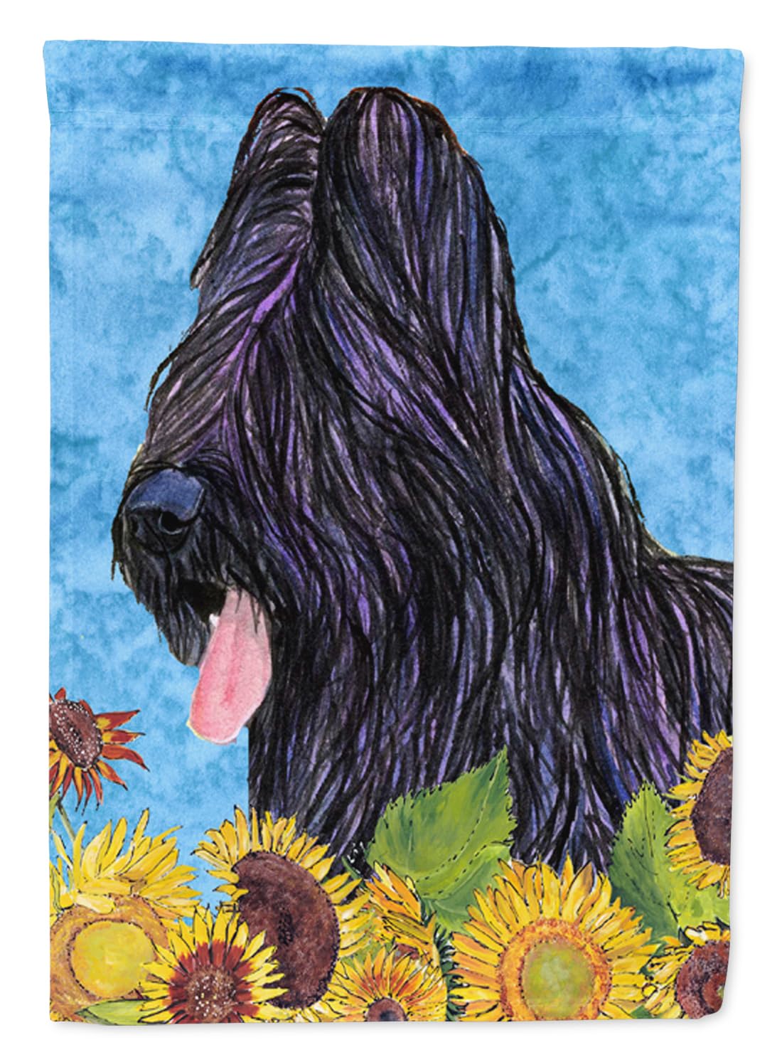 Drapeau de jardin multicolore avec motif Briard format de poche