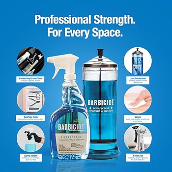 BARBICIDE 消毒　barber バーバー　床屋　美容室　ヴィンテージ Vintage Barbicide Disinfectant Jar Barber Shop Glass 12