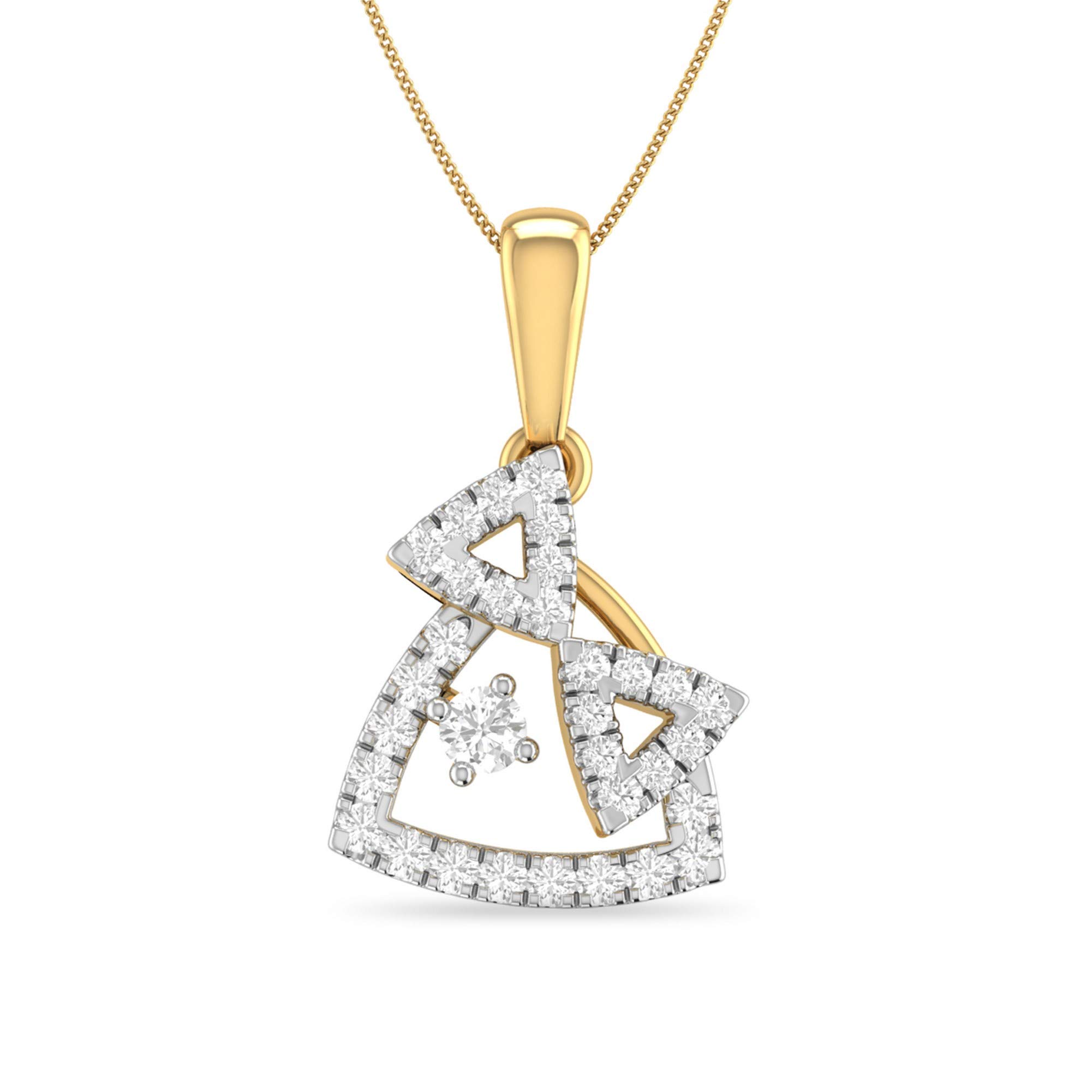 pc jeweller Yellow Gold and Diamond Pendant for Women-picture-32