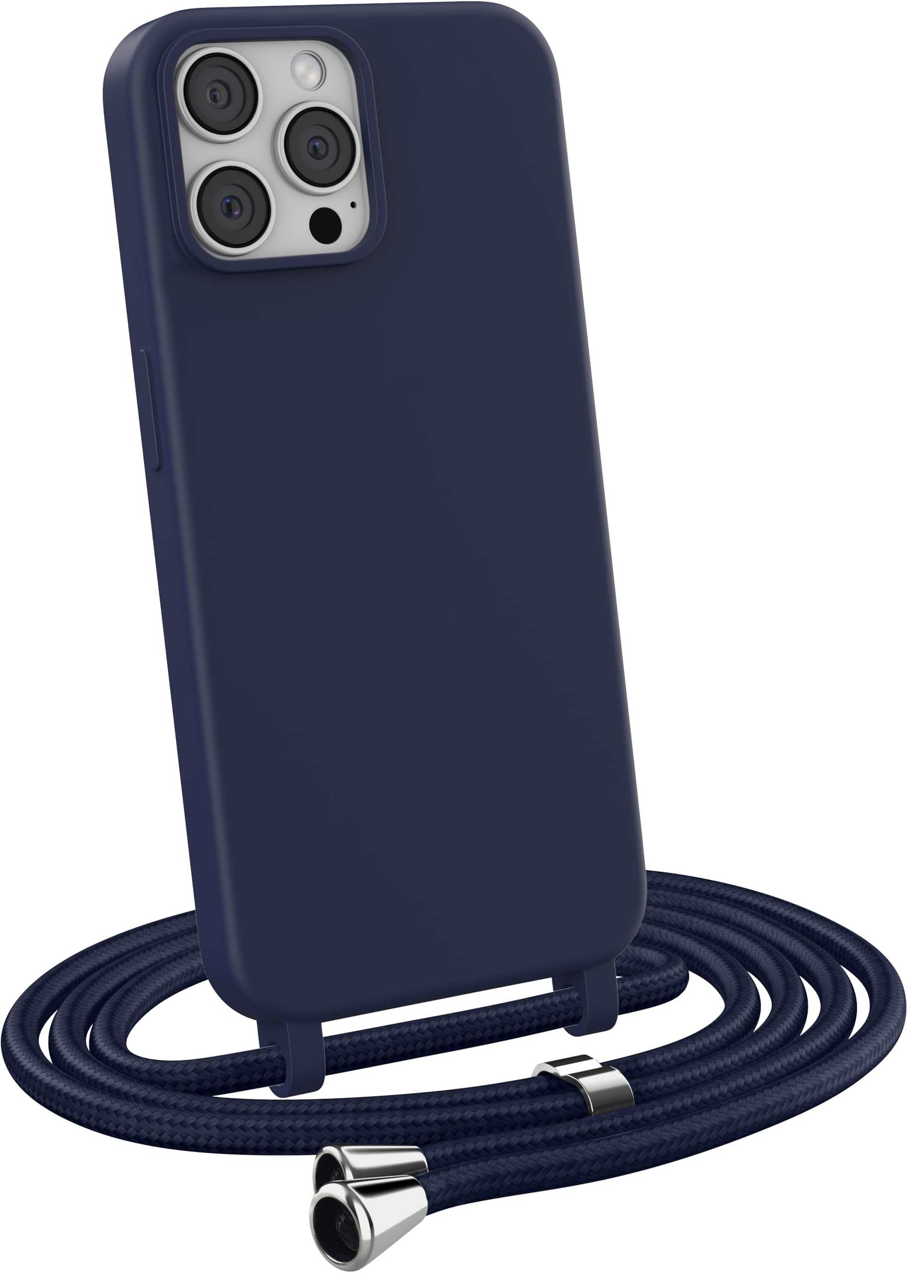 MyGadget Cover per iPhone XS Max - Custodia con Corda - Case con Cordino Trasparente Antiurto con Laccio | Tracolla - Practical Stylish - Nero